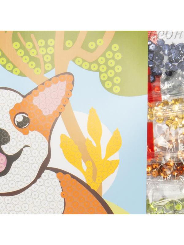 Картина из пайеток Корги   Ап-042