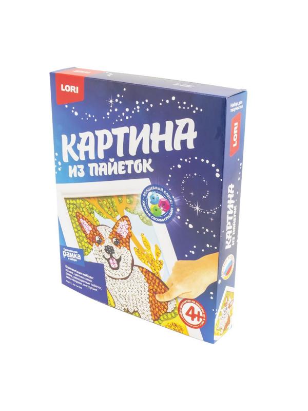 Картина из пайеток Корги   Ап-042