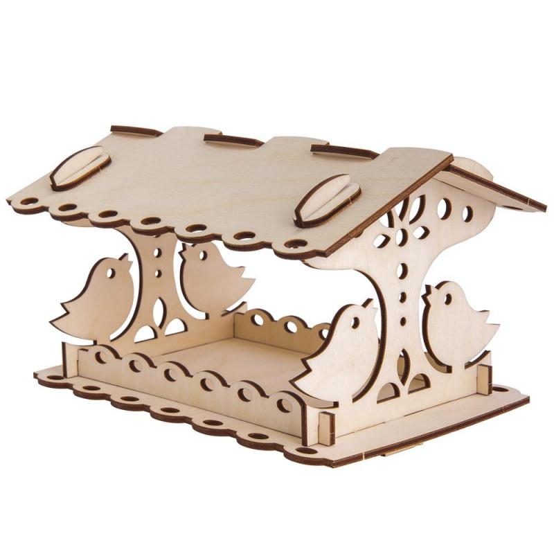 Конструктор из дерева.Кормушка для птиц Птички-невелички Фн-019