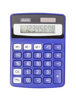 Калькулятор настольный КОМПАКТНЫЙ Attache ATC-555-8C 8-ми разрядныйсиний