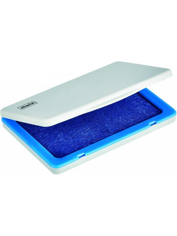 Подушка штемпельная настольная Attache синяя 70х103 мм пластик