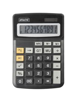 Калькулятор настольный КОМПАКТНЫЙ Attache ATC-777-10C 10-ти разрядныйчерн