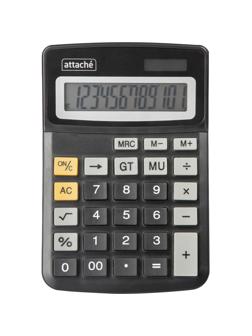 Калькулятор настольный КОМПАКТНЫЙ Attache ATC-111-12C 12-ти разрядныйчерн