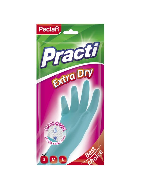 Перчатки резиновые Paclan Practi Extra Dry 407331 р.S