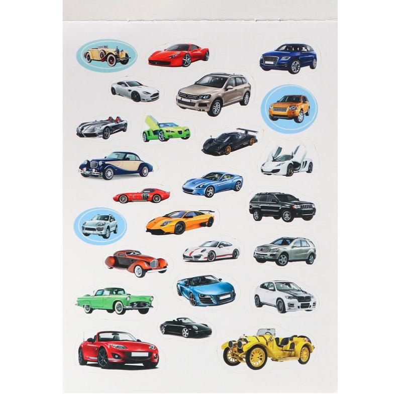 Наклейки детские  в альбоме  А5 100 НАКЛЕЕК.МАШИНЫ, Н-6440