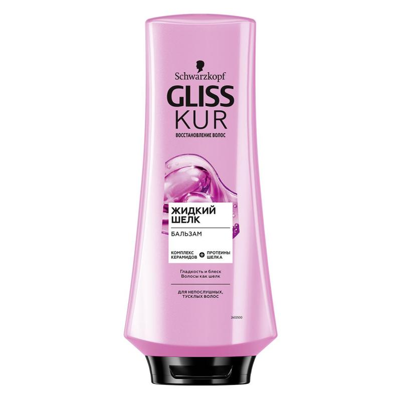 Бальзам для волос Gliss Kur шелк для непослушных и тусклых волос, 360мл