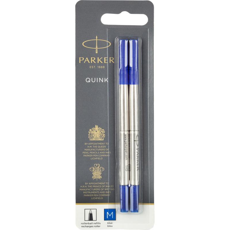 Стержень роллер Parker, линия письма 0,7мм,синий, 2 шт блистер 1950327