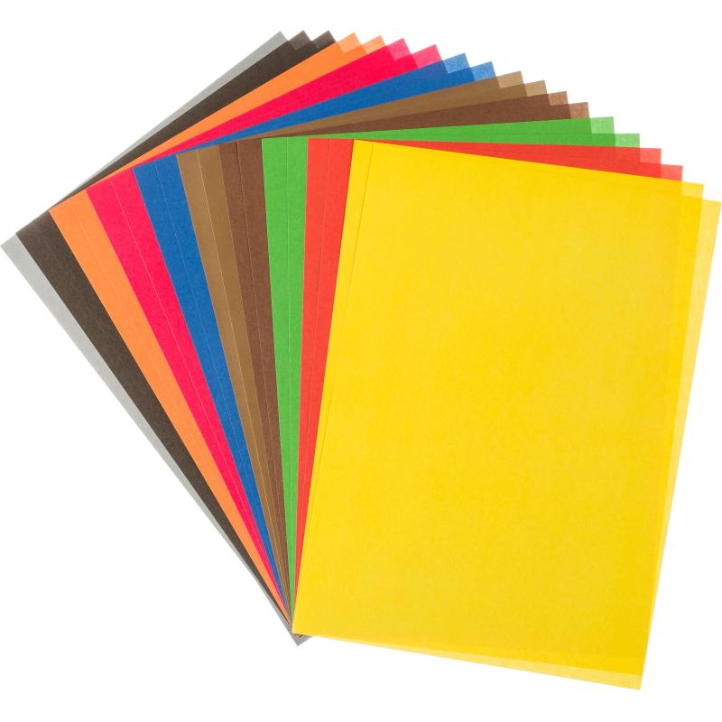 Бумага цветная №1 School 10цв,20л,А4,одностор, офсет 80гр, в папке