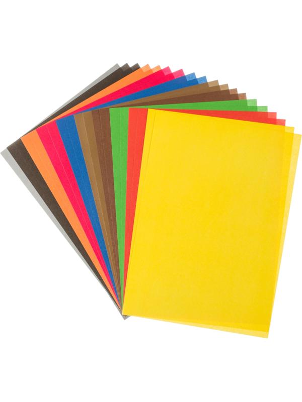 Бумага цветная №1 School 10цв,20л,А4,одностор, офсет 80гр, в папке