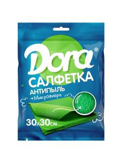 Салфетка хозяйственная антипыль Dora 30х30см микрофибра