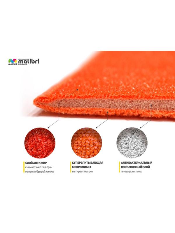 Салфетка хозяйственная антижир Dora 17х15см микрофибра