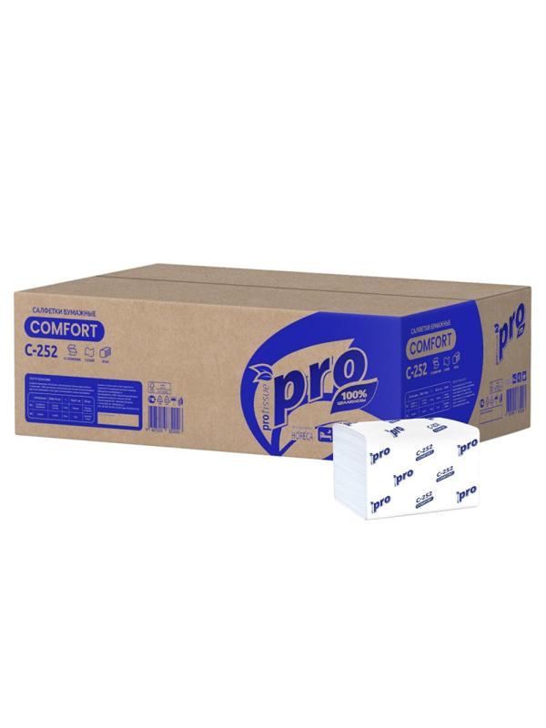 Салфетки бумажные Protissue N4 1сл 200 листов 20пач в уп С252