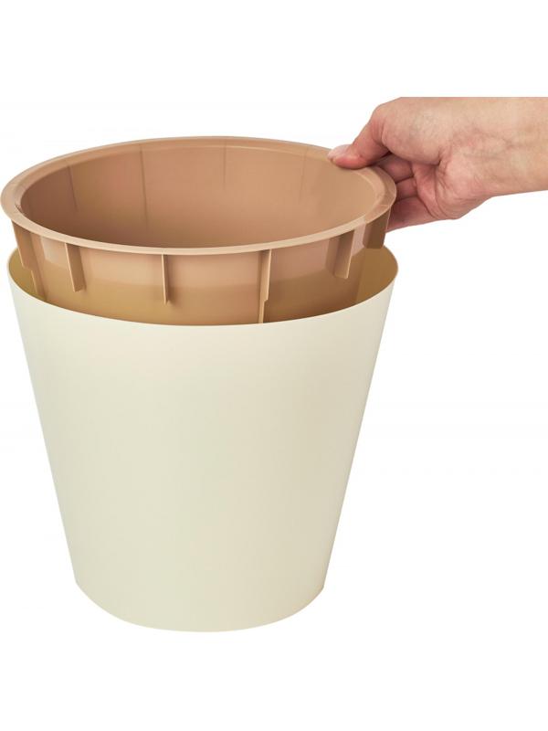 Горшок для цветов London 320 мм, 15,7л на колесиках Сливочный, ING6207СЛ