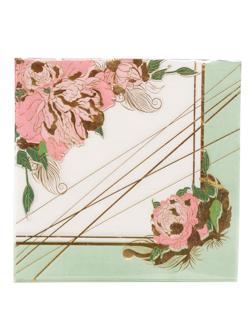 Салфетки бумажные одноразов.двухслойные Пионы 33см 6шт/G,1502-4510