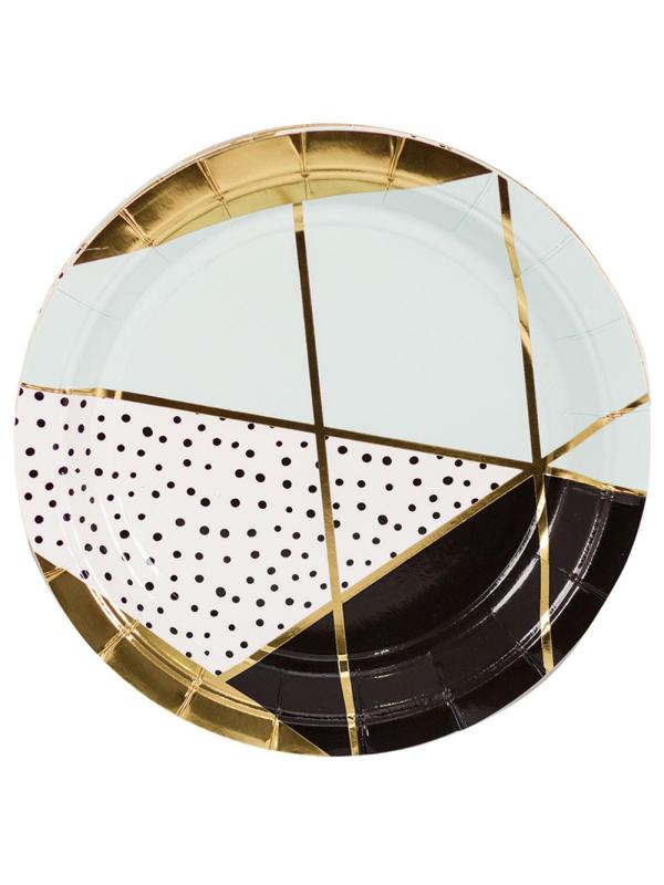 Тарелка одноразовая бумажн Мятная Роскошь 17см 6шт/G,1502-4341