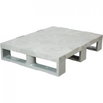 Паллет 800х600х150 мм (сплошной на полозьях), серый, (TR 680 )