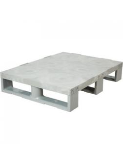 Паллет 800х600х150 мм (сплошной на полозьях), серый, (TR 680 )