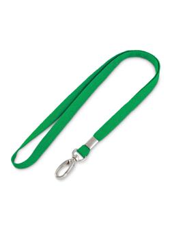 Держатель для бейджа на карабине зеленый лента+карабин LLL107