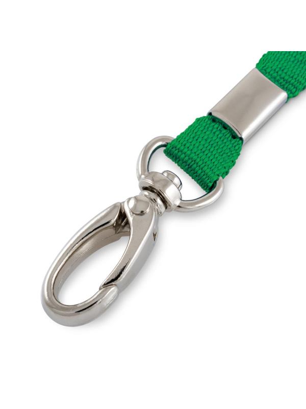 Держатель для бейджа на карабине зеленый лента+карабин LLL107