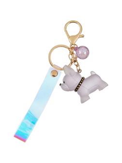 Брелок Собачка сиреневый  4,7x4,5 см