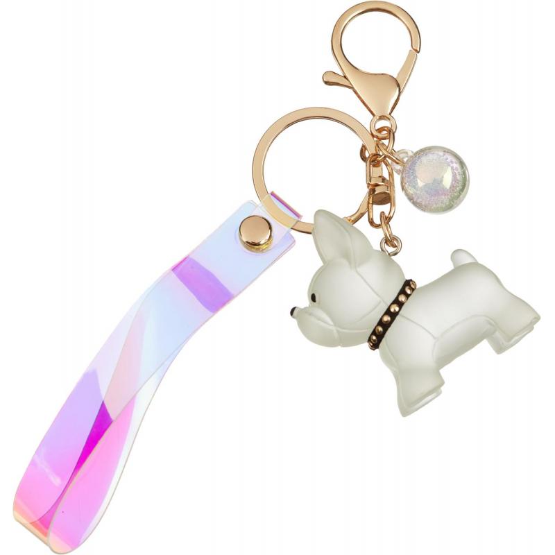 Брелок Собачка прозрачный 4,7x4,5 см