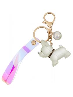 Брелок Собачка прозрачный 4,7x4,5 см