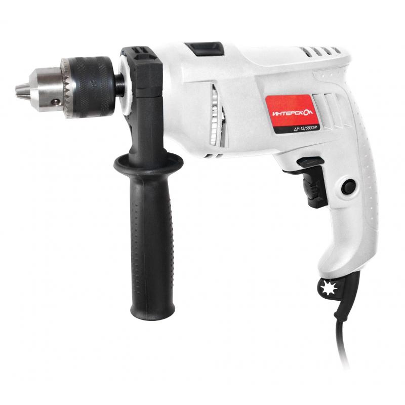 Дрель ударная ИНТЕРСКОЛ ДУ-13/580 ЭР (632.1.0.00)