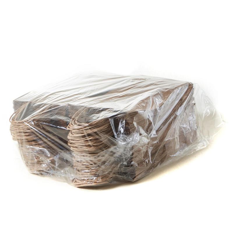 Пакет бумажный 140х80x330 мм, 80 г/м2, с кручеными ручками, крафт 100 шт/уп