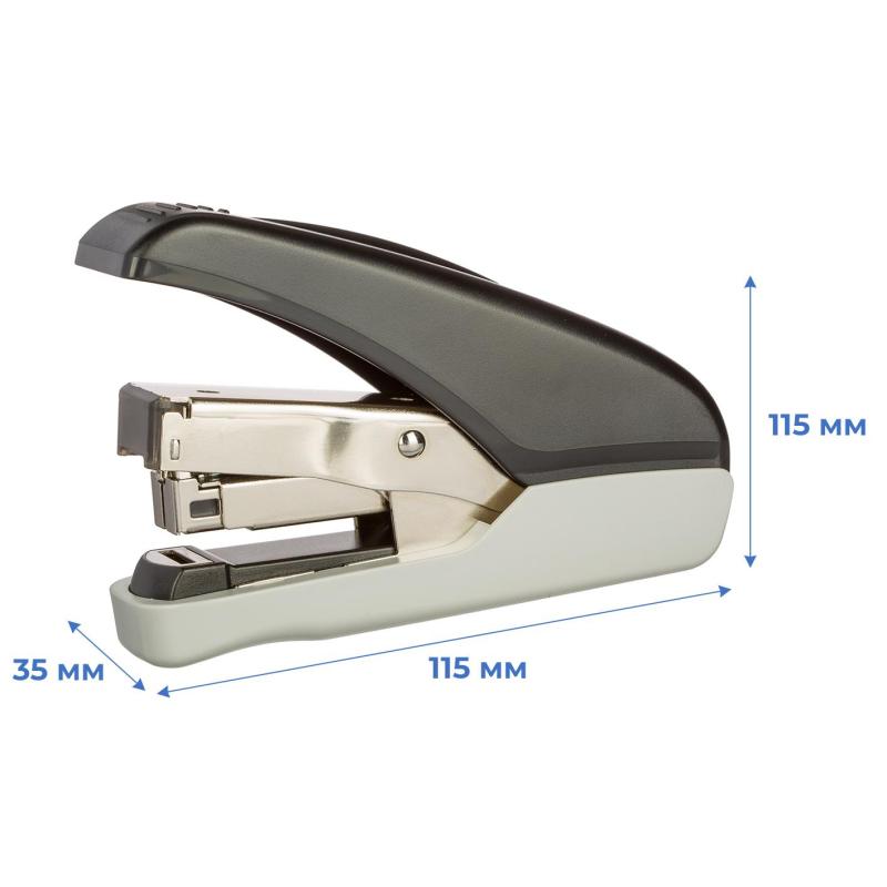 Степлер SAX 165 (N24/6, 26/6) Flat clinch,до 30лис,энергосбер,антистеп,черн