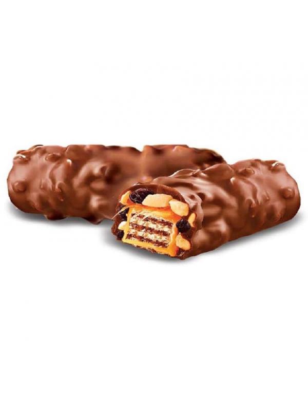 Вафли Яшкино глазированные молочным шоколадом с орехом и изюмом,2кг (ЯК300)