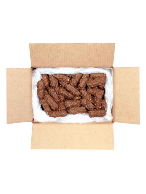 Вафли Яшкино глазированные молочным шоколадом с орехом и изюмом,2кг (ЯК300)