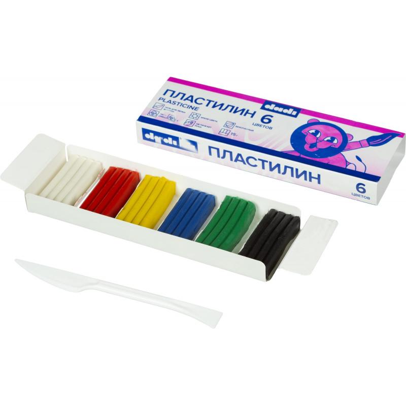 Пластилин классический dadi 15г 6 цв., DPL15-06A