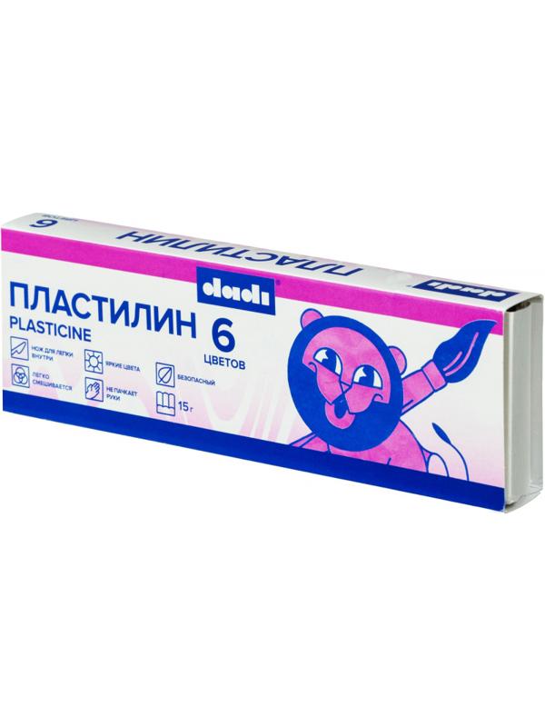 Пластилин классический dadi 15г 6 цв., DPL15-06A