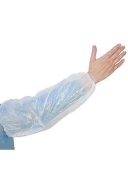 Нарукавники ПНД одноразовые белые 40 х 20 см. 100 шт/уп,ПС