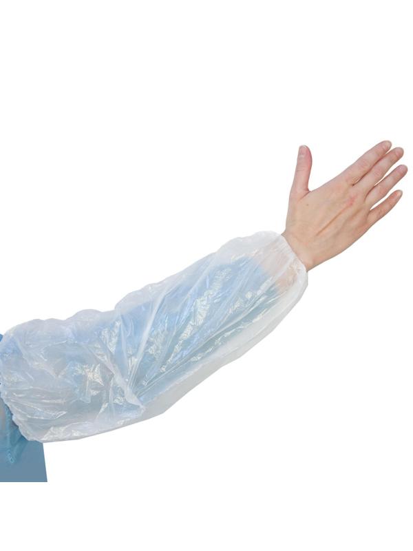 Нарукавники ПНД одноразовые белые 40 х 20 см. 100 шт/уп,ПС