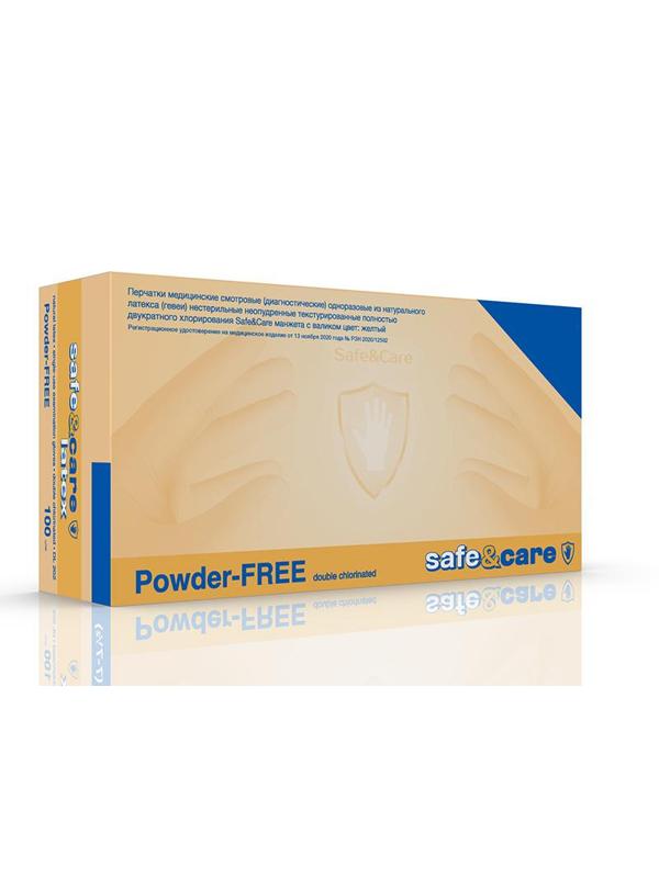 Мед.смотров. перчатки латекс н/c, н/о, текст, 2-хлор S&C TL/DL202 (S) 50п