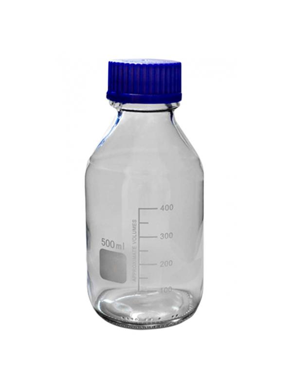 Банка лабораторная 500 мл, свет.стекло, градуир., крышка, 24 шт/уп 10006802