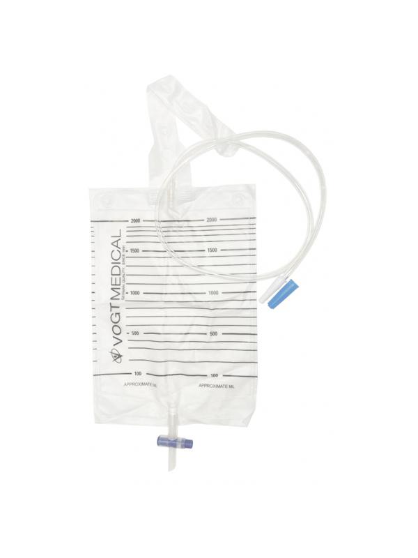 Мочеприемник однораз.прикроватный,с крестообразн. слив.кр.,2000мл,VM,10шт/у