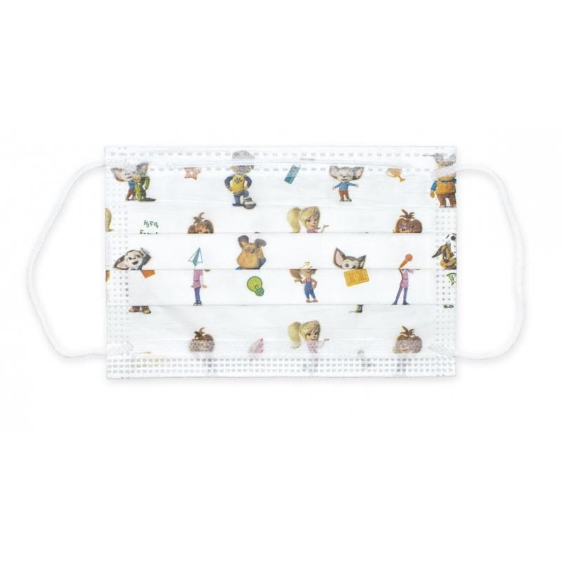 Маска медицинская 3-х сл., Sense 'Детская', БАРБОСКИНЫ, картон 50шт/уп