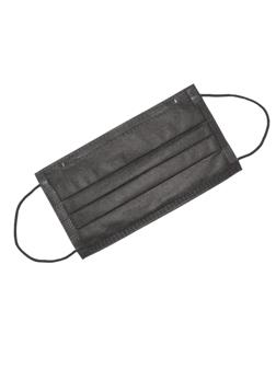 Маска медицинская 3-х сл, резинка, черная, Sense, картон 50шт/уп