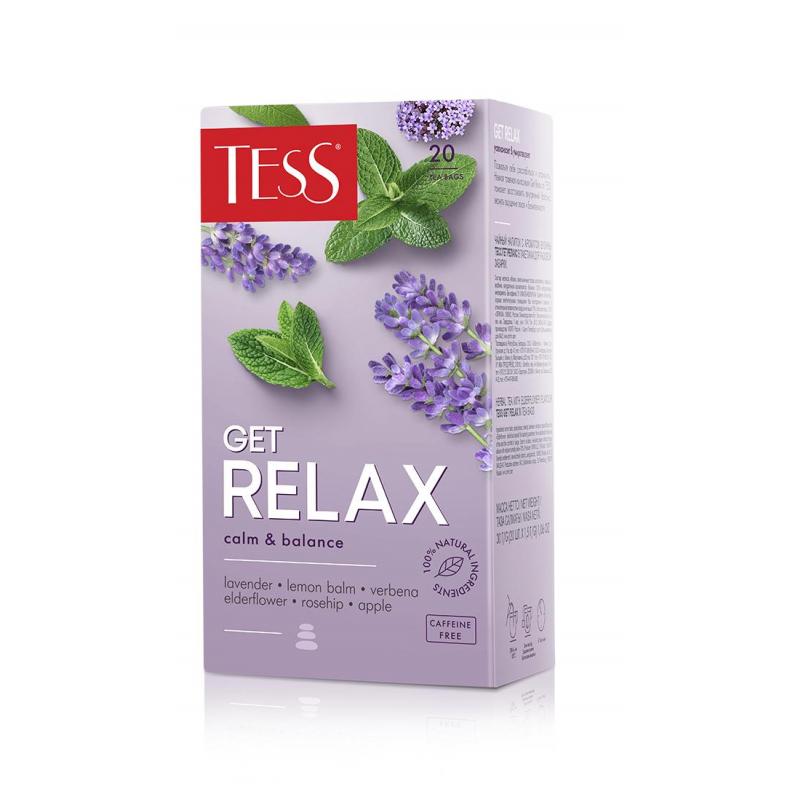 Чай Tess Get Relax чайный напиток с добавками, 1,5гх20шт/уп
