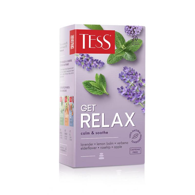 Чай Tess Get Relax чайный напиток с добавками, 1,5гх20шт/уп