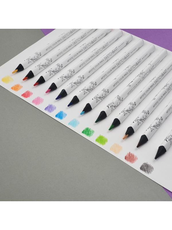 Набор карандашей СКЕТЧ-КАРАНД.ЦВЕТ.SKETCH&ARTУТОЛЩЕН.,4 MM,12 ЦВ.,30-0114