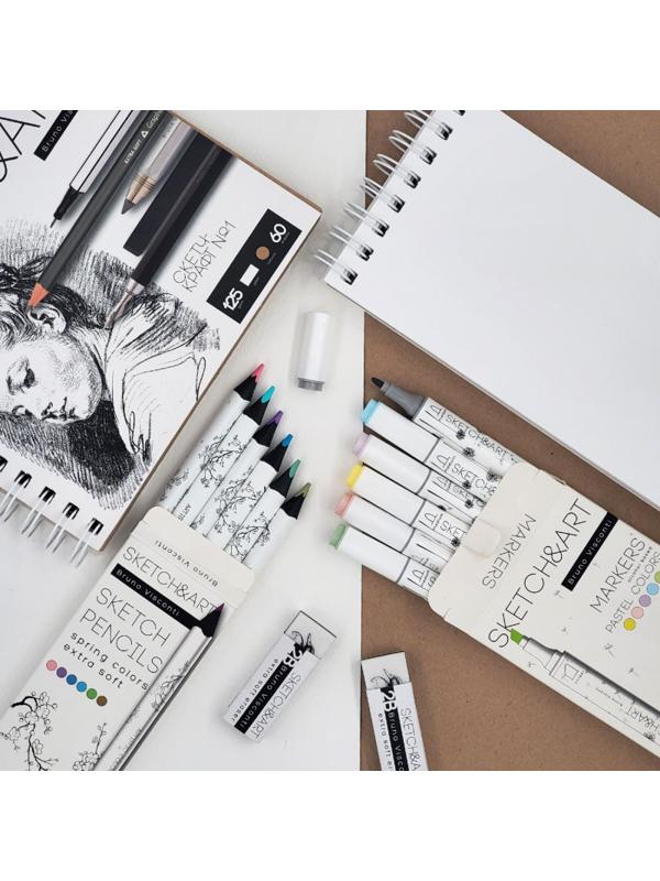 Набор карандашей СКЕТЧ ЦВ.SKETCH&ARTУТОЛ.,4ММ,ВЕСЕН.ПЕЙЗАЖ,6ЦВ,30-0118/09