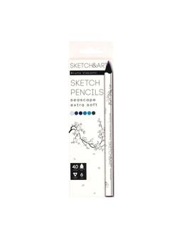 Набор карандашей СКЕТЧ ЦВ.SKETCH&ARTУТОЛ.,4ММ,МОР.ПЕЙЗАЖ6ЦВ.,30-0118/08