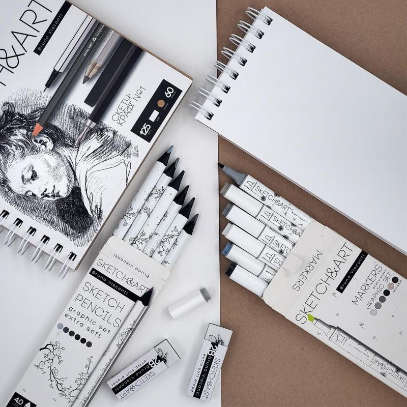 Набор карандашей СКЕТЧ ЦВЕТН.SKETCH&ARTУТОЛ.,4ММ,ГРАФИКА6 ЦВ,30-0118/05