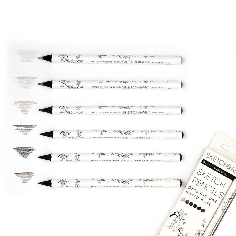 Набор карандашей СКЕТЧ ЦВЕТН.SKETCH&ARTУТОЛ.,4ММ,ГРАФИКА6 ЦВ,30-0118/05
