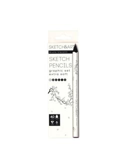 Набор карандашей СКЕТЧ ЦВЕТН.SKETCH&ARTУТОЛ.,4ММ,ГРАФИКА6 ЦВ,30-0118/05