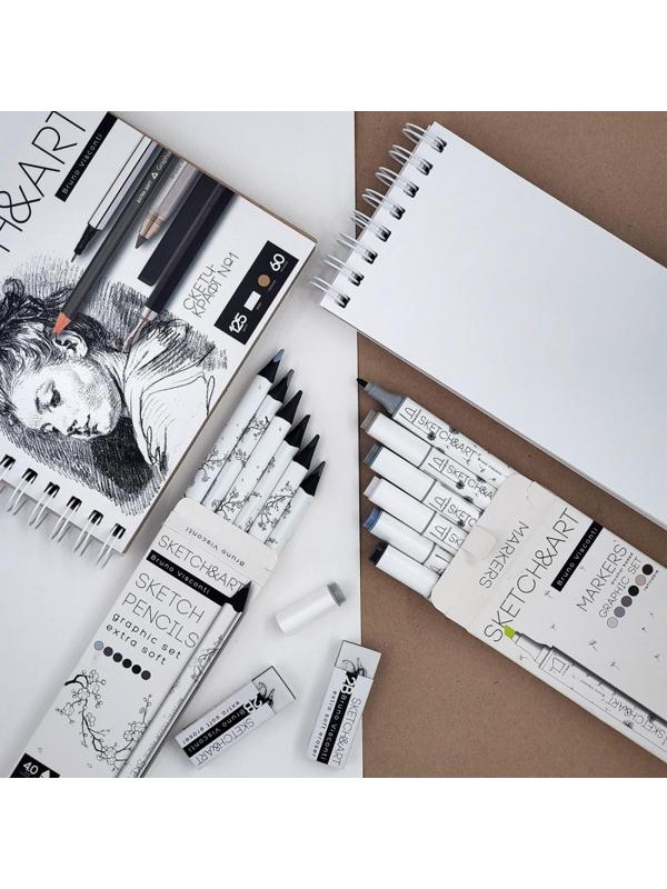 Набор карандашей СКЕТЧ ЦВЕТН.SKETCH&ARTУТОЛ.,4ММ,ГРАФИКА6 ЦВ,30-0118/05