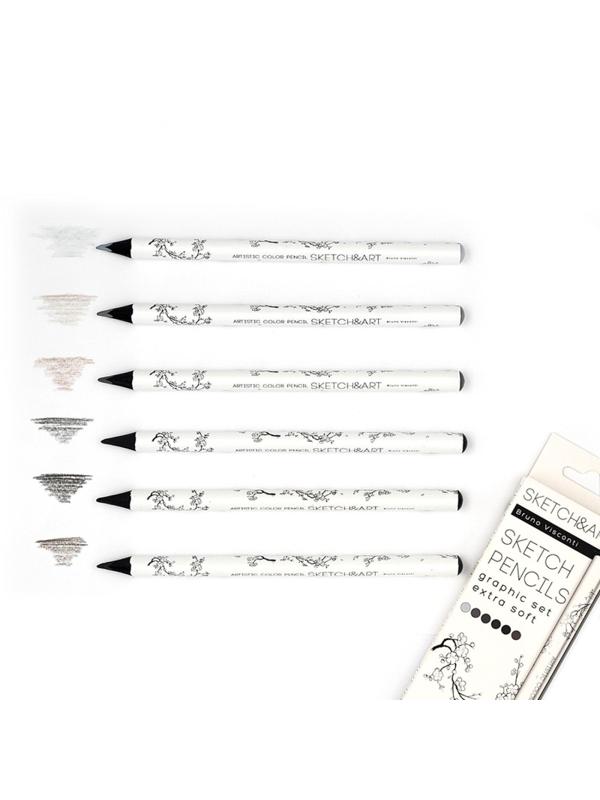 Набор карандашей СКЕТЧ ЦВЕТН.SKETCH&ARTУТОЛ.,4ММ,ГРАФИКА6 ЦВ,30-0118/05
